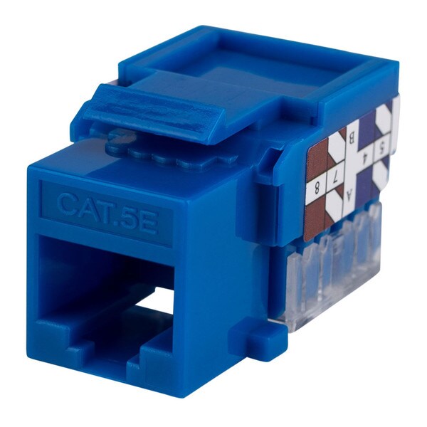Main product image for Cat 5e Blue Keystone Jack Punch Down 150-801